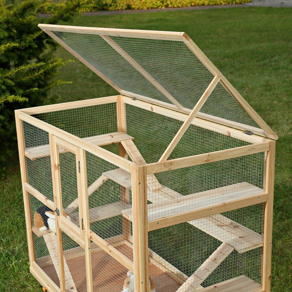 Mucola Kleintierkäfig Nagerkäfig XXL Villa Hamsterkäfig Mäusekäfig Kleintierkäfig, verzinkt