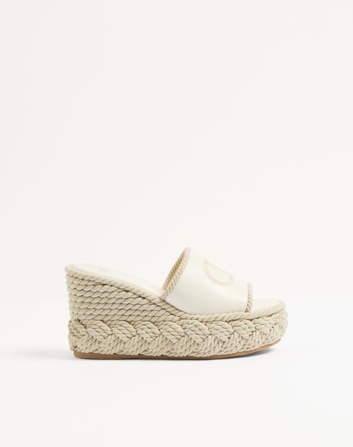 VLogo Torchon Wedge Slide in Nappa leer 100mm
