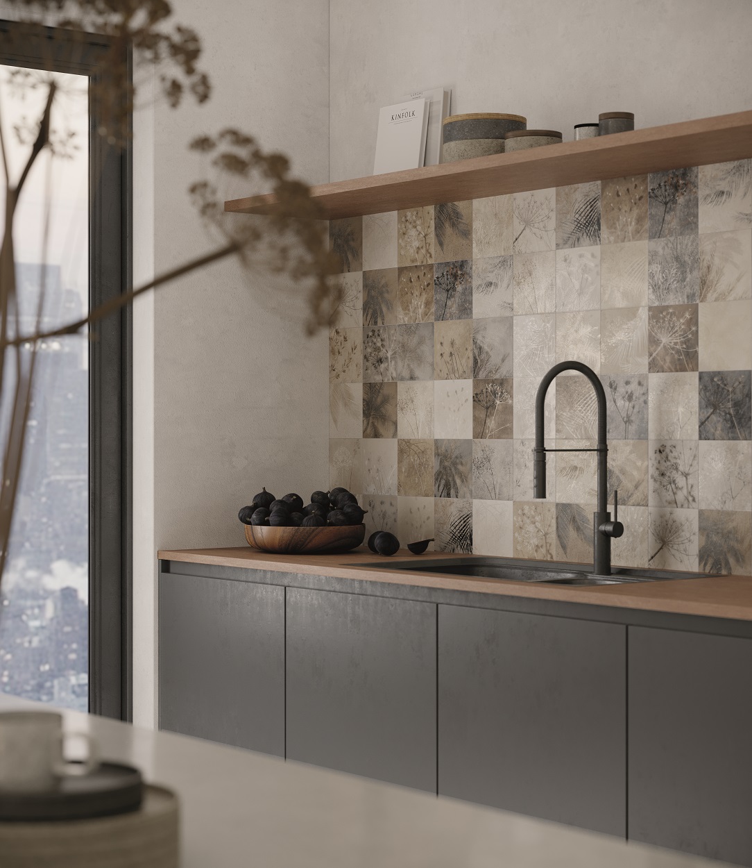 BOXTEC FLORA NATURE 16.5 x 16.5 Feinsteinzeug Wand- und Bodenfliese Keramikfliese Fliese