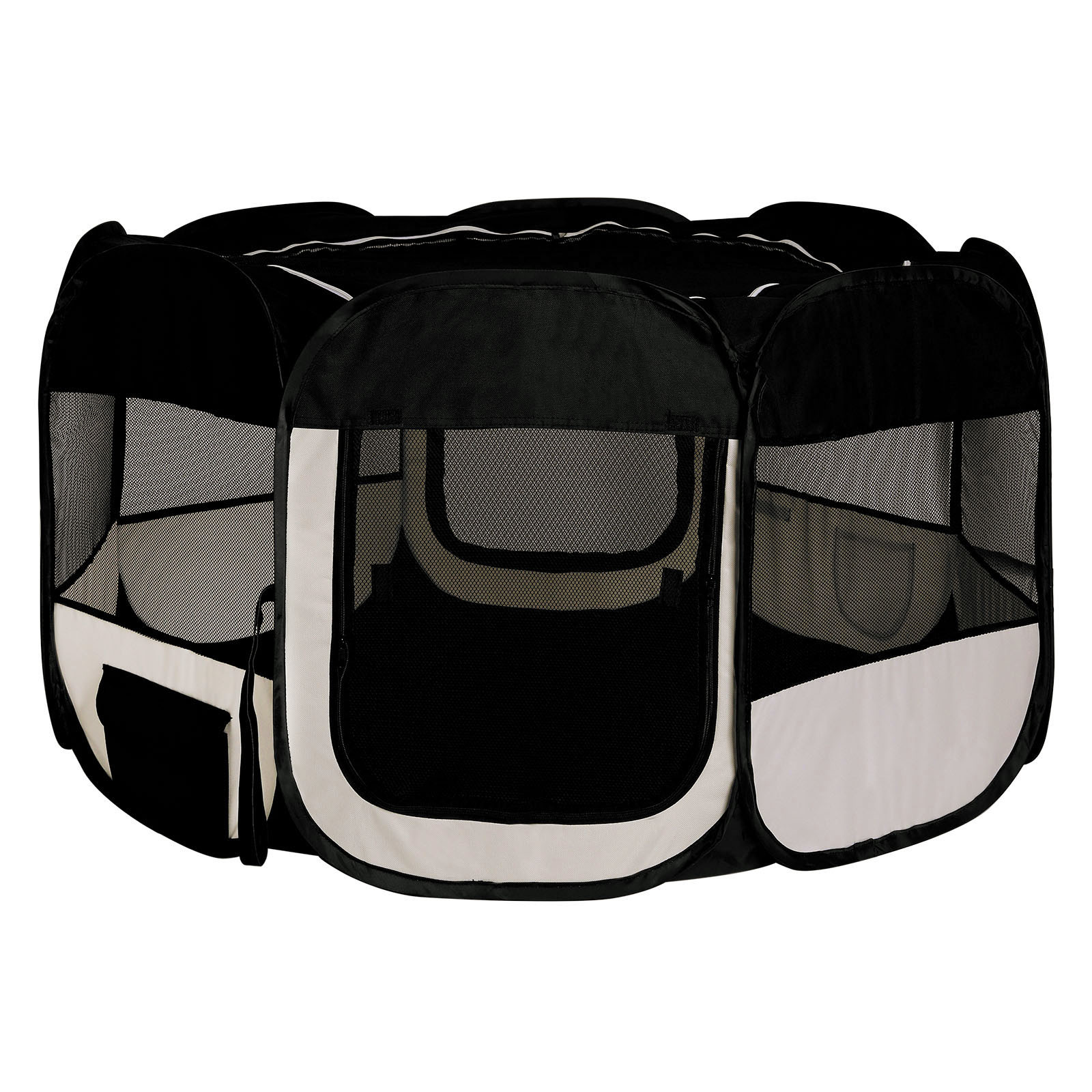 Lionto Erziehungshilfen Lionto Welpenauslauf aus Oxfordgewebe beige/ schwarz