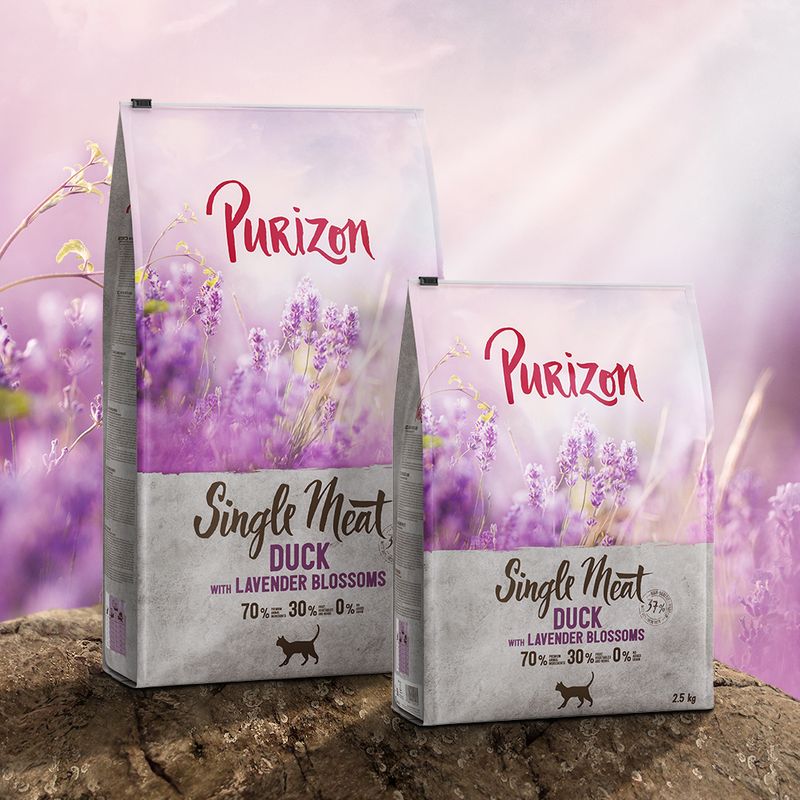 Purizon Single Meat Ente mit Lavendelblüten