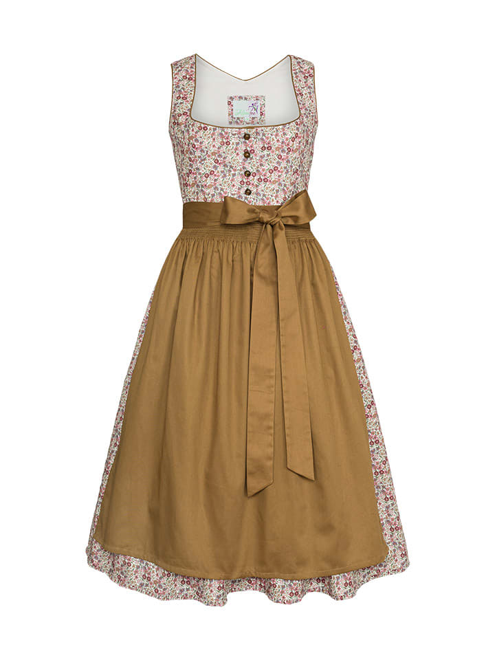 Alpenfee Dirndl ''Molly'' in Hellbraun/ Bunt günstig kaufen