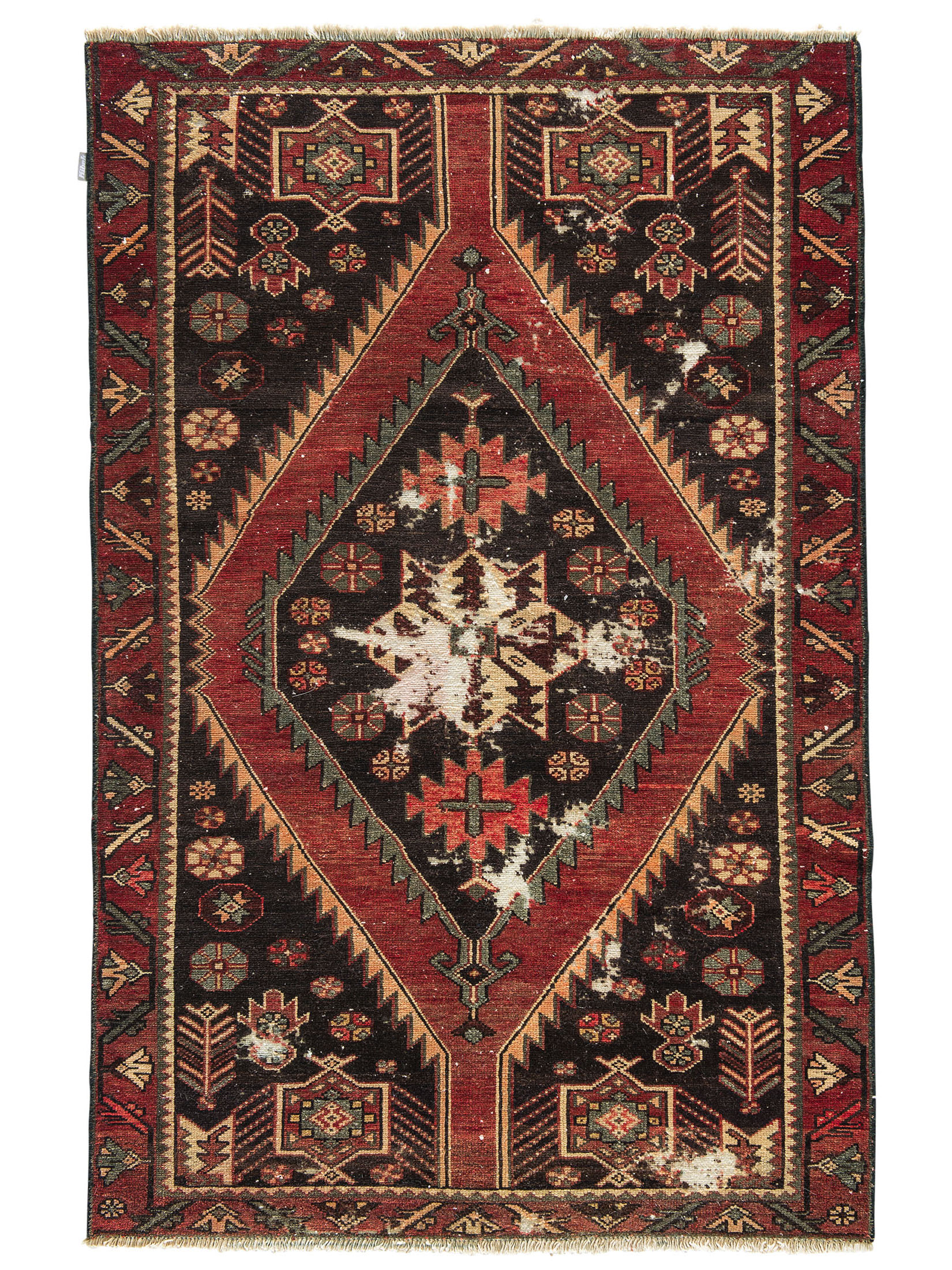 Mazlaghan Hamadan Vintage ca. 108 x 168 cm, Unikat / Einzelstück