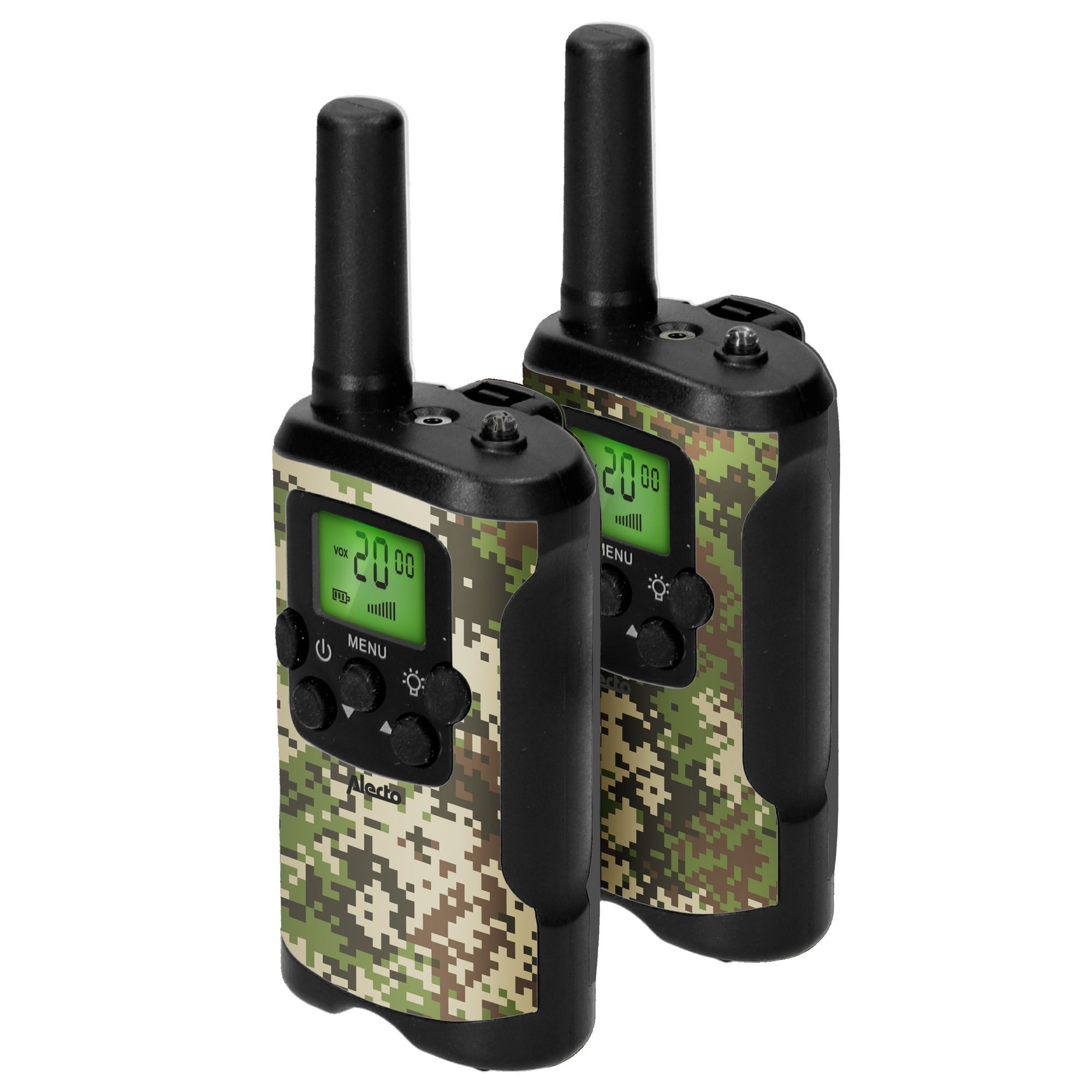 Alecto FR115CAMO Set mit 2 Walkie Talkies