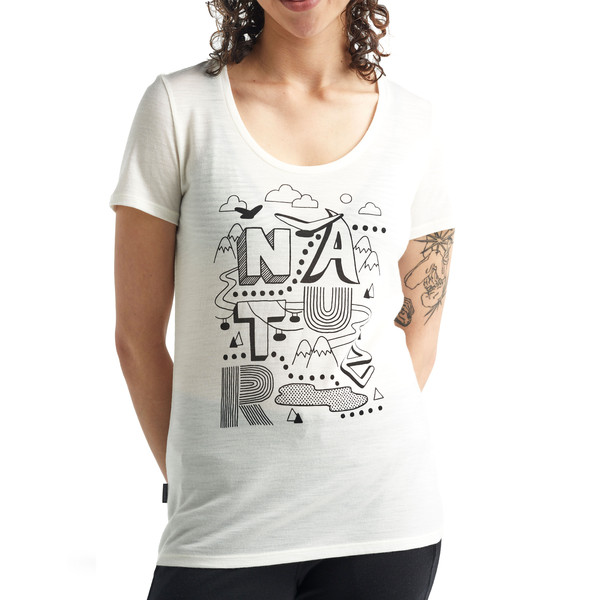 W TECH LITE SS SCOOP NATURE Damen - T-Shirt