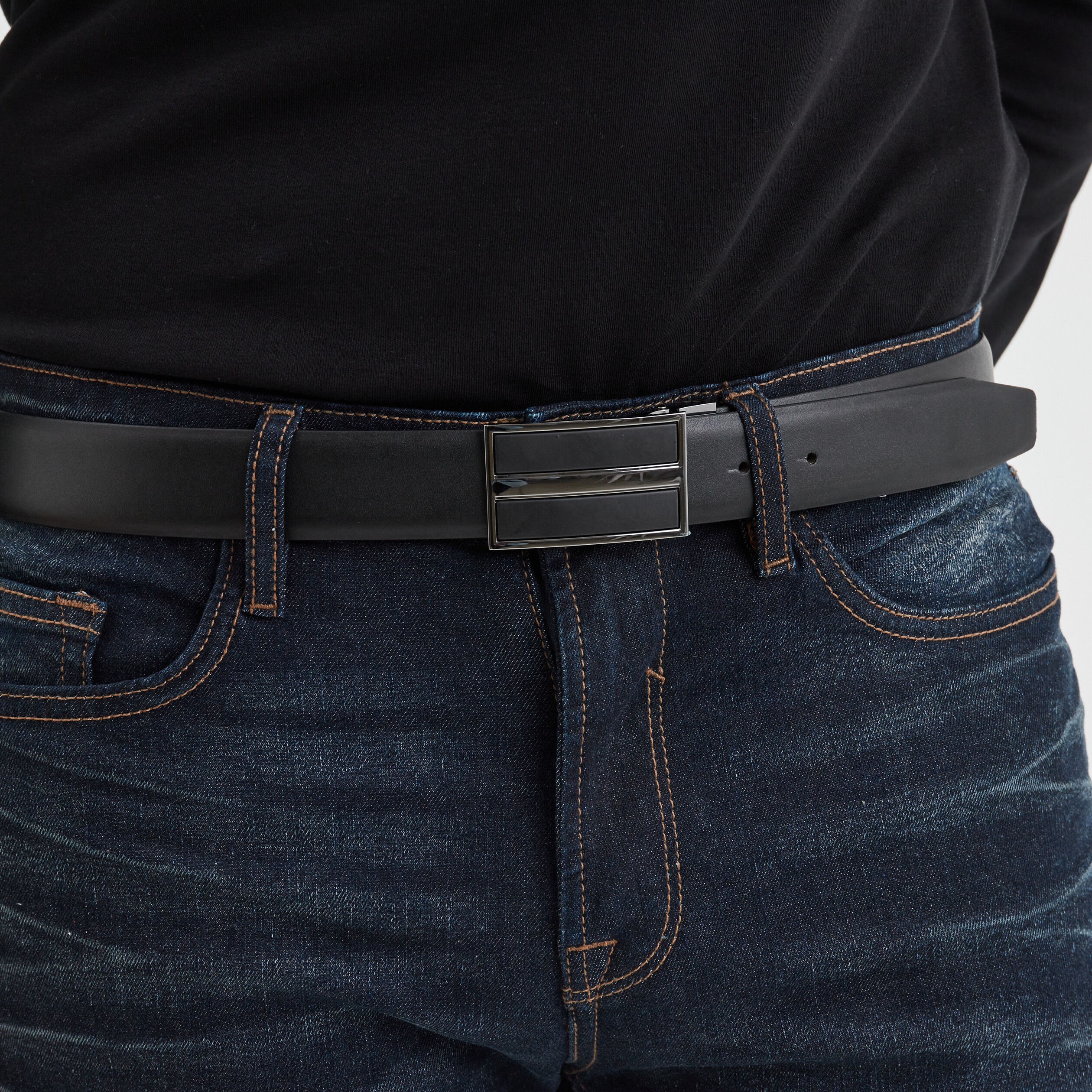 Ceinture noir homme | La Halle
