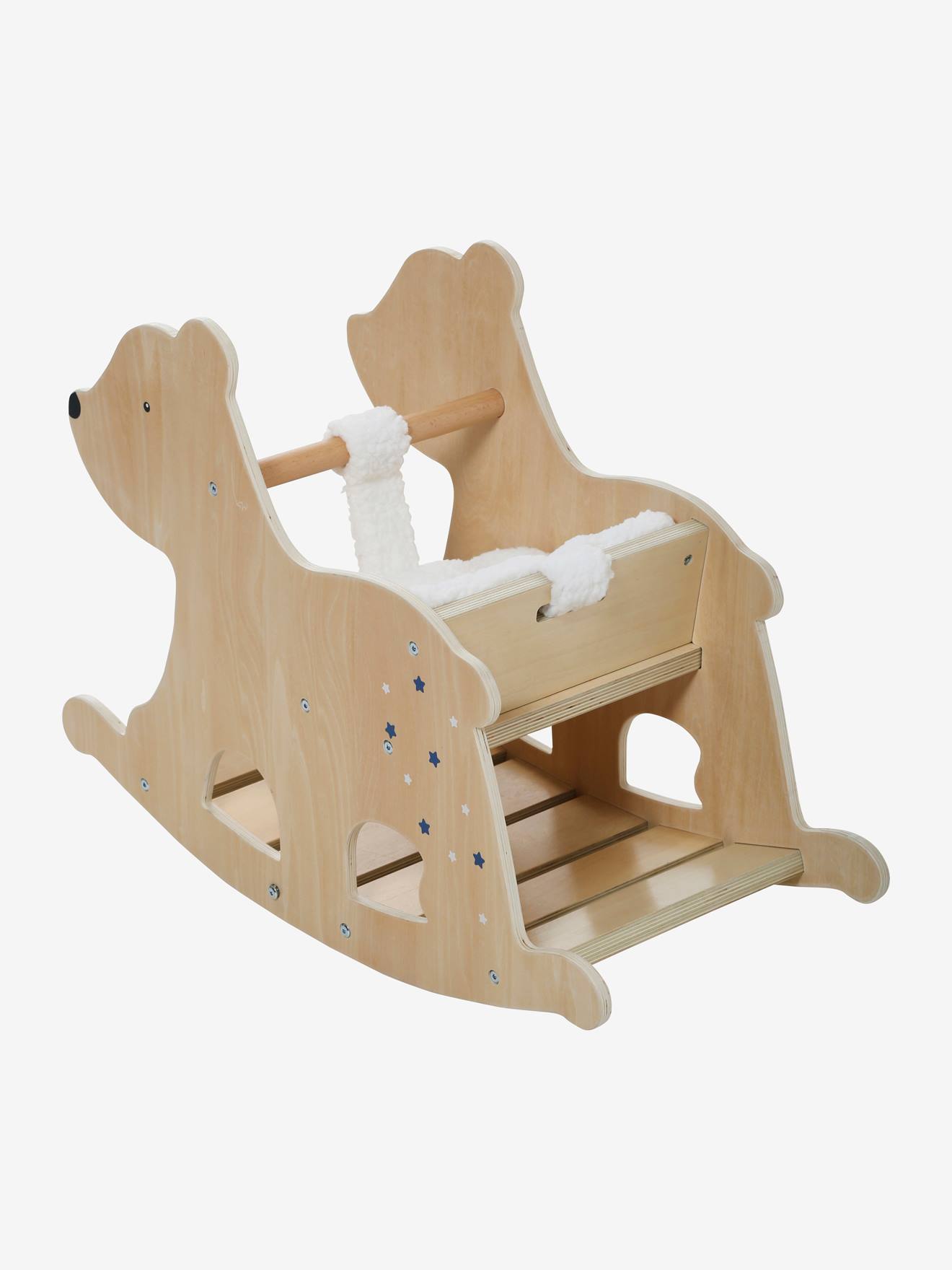 Bascule ours polaire en bois FSC® naturel