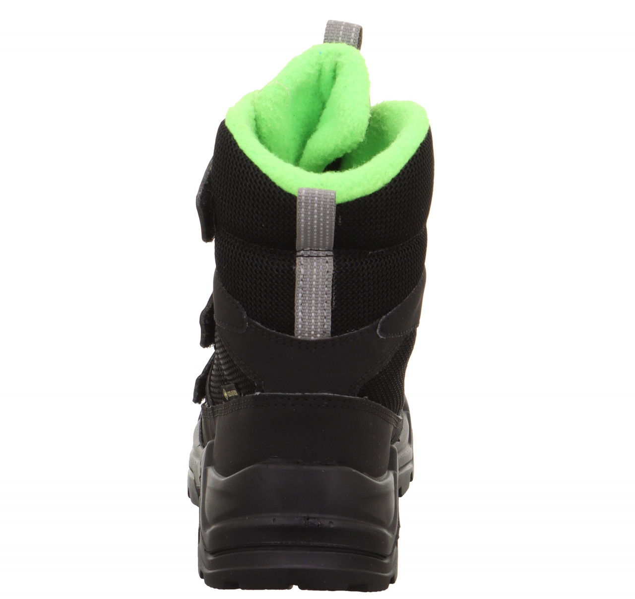 SNOW MAX - Schwarz/Grün Stiefel mit Klettverschluss