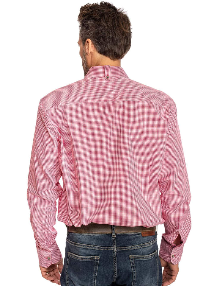 OS-Trachten Trachtenhemd 420004-2857 in rot günstig kaufen 3XL