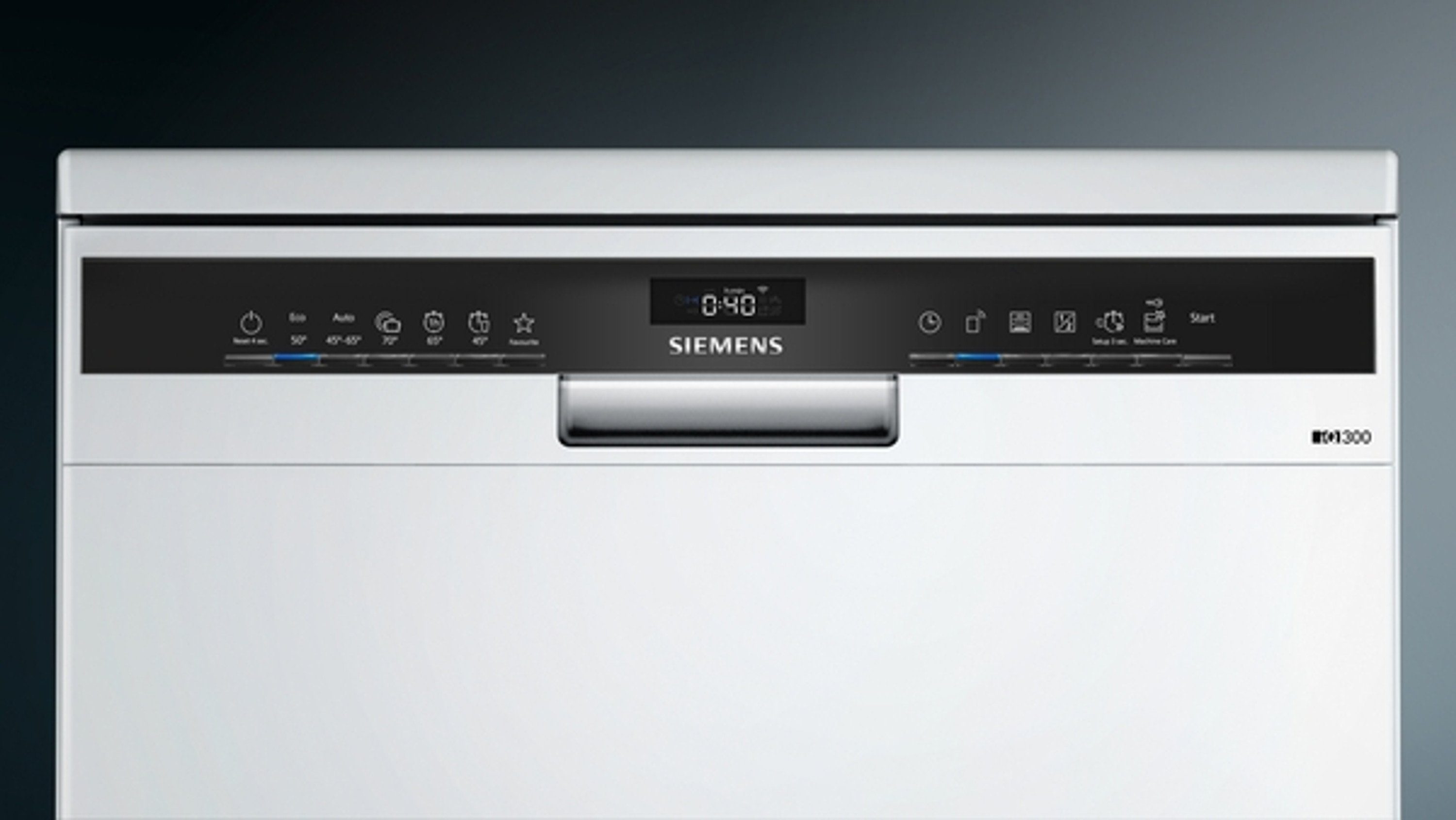 SIEMENS Standgeschirrspüler iQ300, SN23HW00KE, 9.5 l, 13 Maßgedecke, Geschirrspüler, XXL, 60 cm breit, 84,5 cm hoch, Freistehend, Weiß