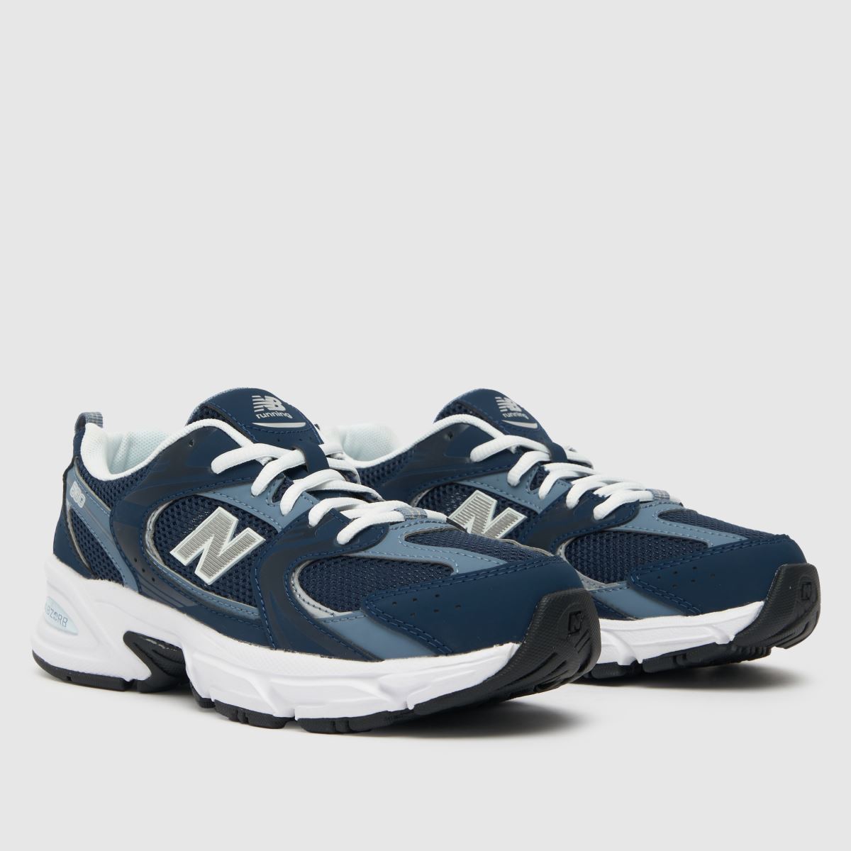 New Balance marinblå och vita 530 pojkar/ungdomsskor