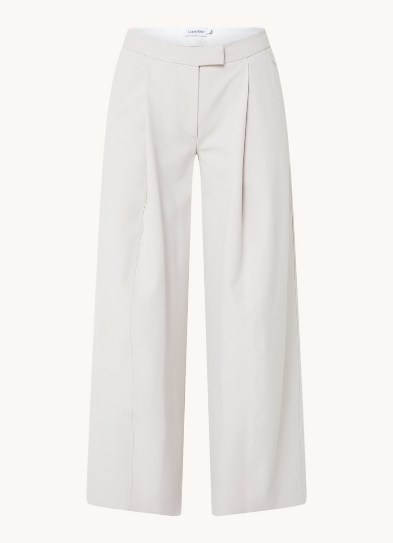 Pantaloni Calvin Klein a vita alta e gamba larga con tasche laterali