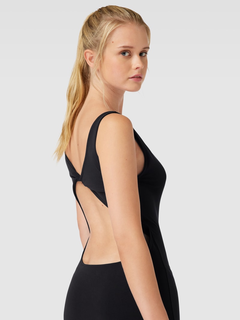 Midikleid mit Cut-Out am Rücken in black
