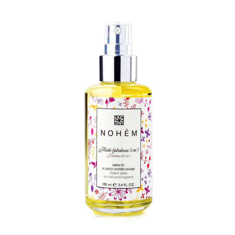 nohèm Huile fabuleuse 3 en 1 huile jojoba corps et visage