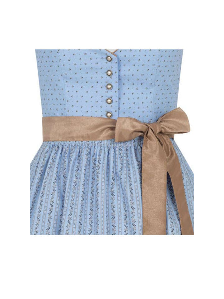 Nübler Midi Dirndl Alma in Hellblau günstig kaufen