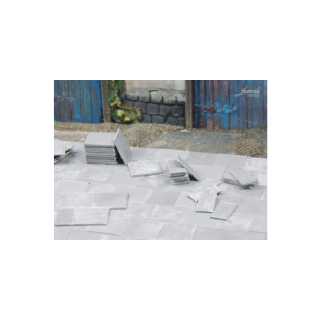 Gehwegplatte 25x50 grau dunkel, 140x 1:32