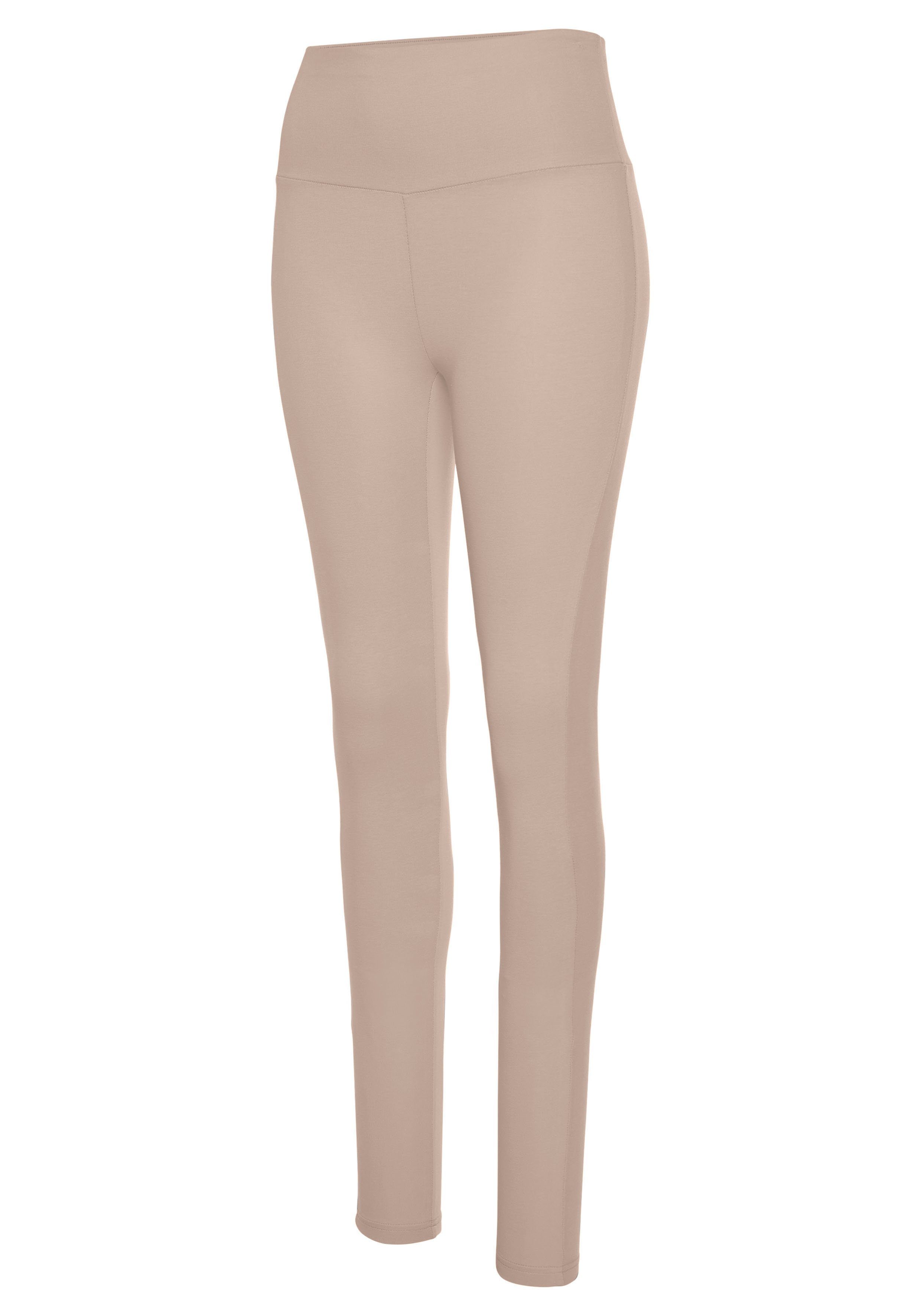LASCANA Leggings mit breitem Bündchen, Loungewear