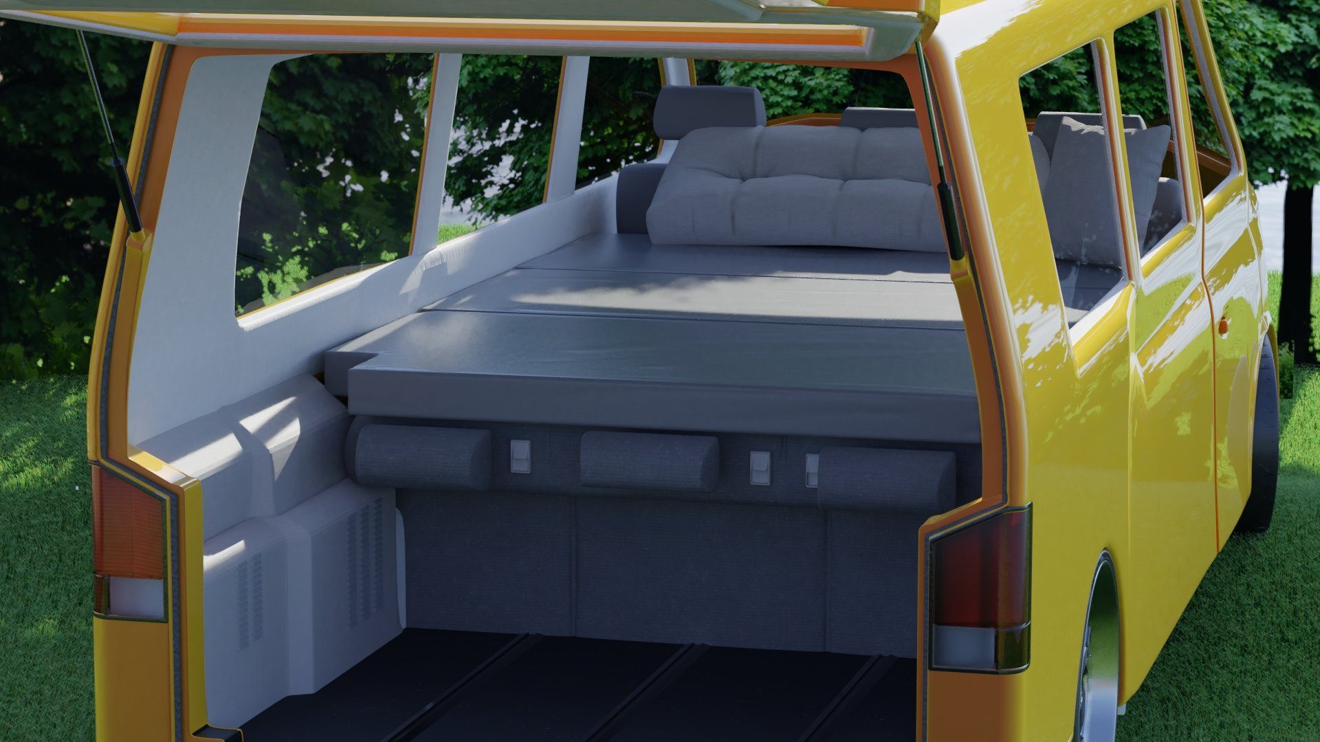 Kaltschaummatratze Auto Schlafauflage Matratze Klappmatratze VW T4 T5 T6 Bus Multivan, KingMatratzen