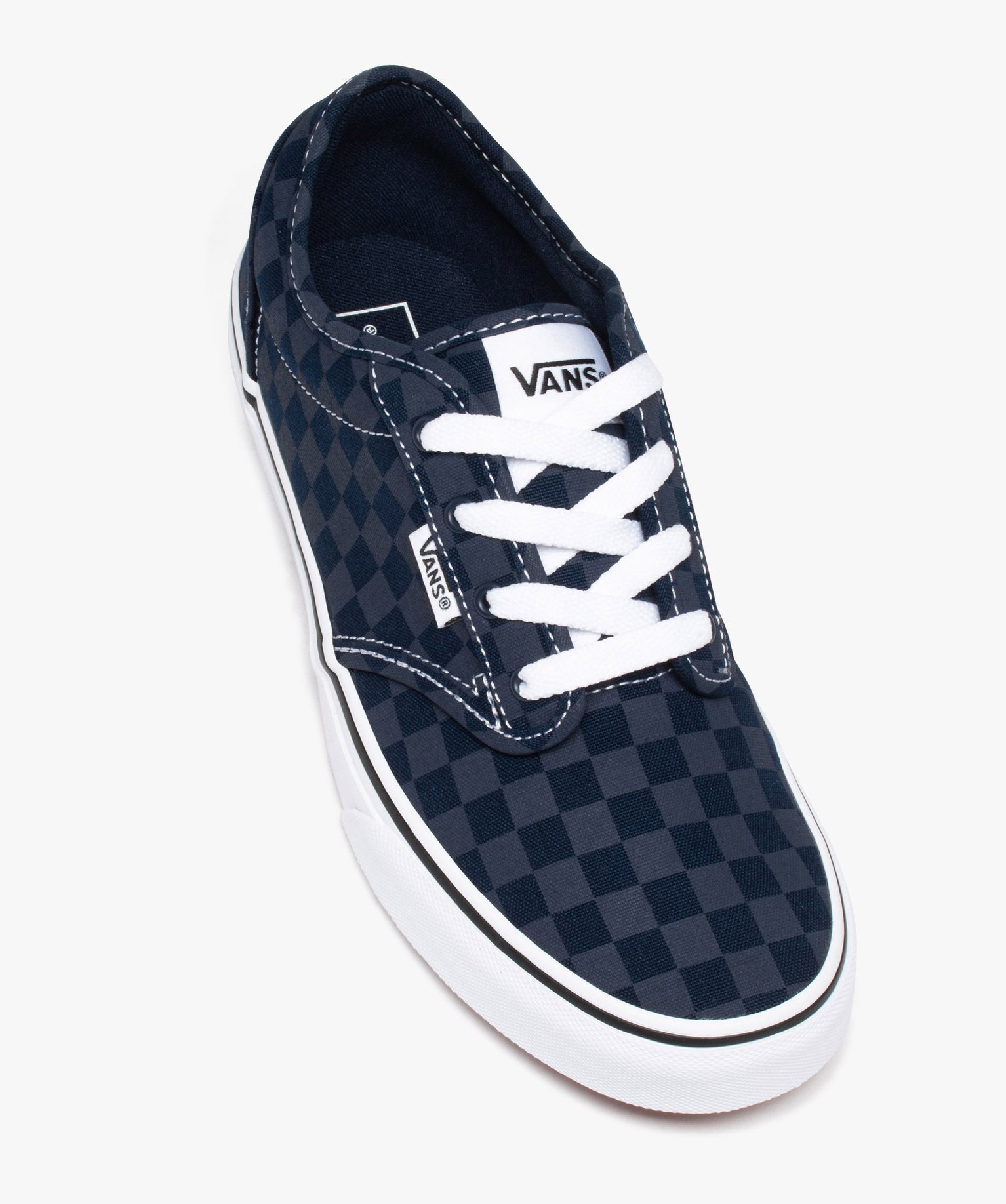 Baskets Garçon en toile à motif damier - Vans marine | GEMO