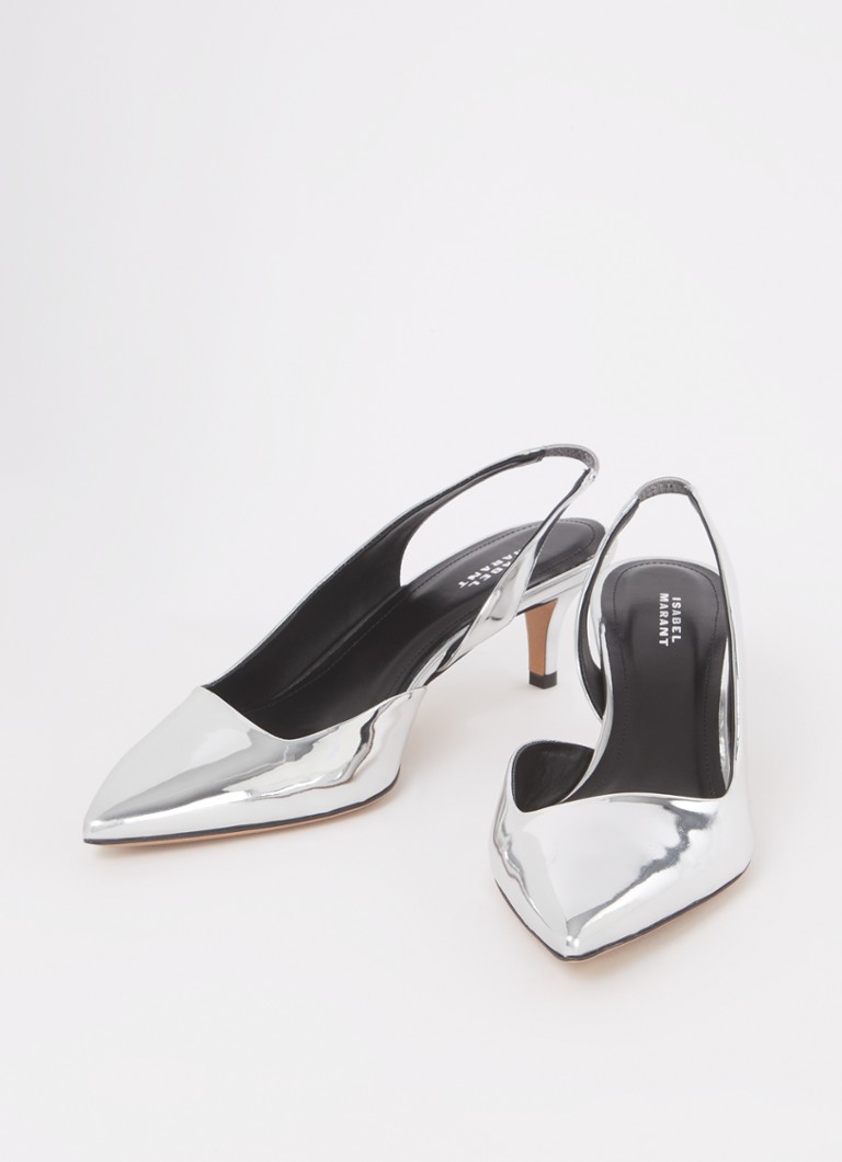 Isabel Marant Mirror slingback with metallic finish