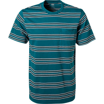 Levi's®, T-Shirt, Relaxed Fit, Baumwolle, petrol gestreift