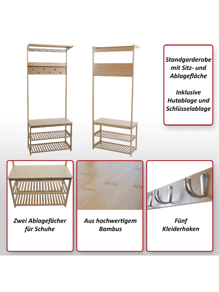 MCW Bambus Standgarderobe N82 günstig kaufen onesize