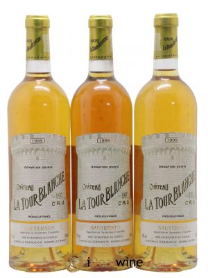 Château la Tour Blanche 1er Grand Cru Classé  1999 - Lot de 3 Bouteilles