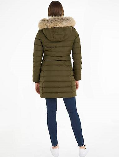TOMMY-JEANS Damen Daunenmantel ESSENTIAL mit Kapuze
