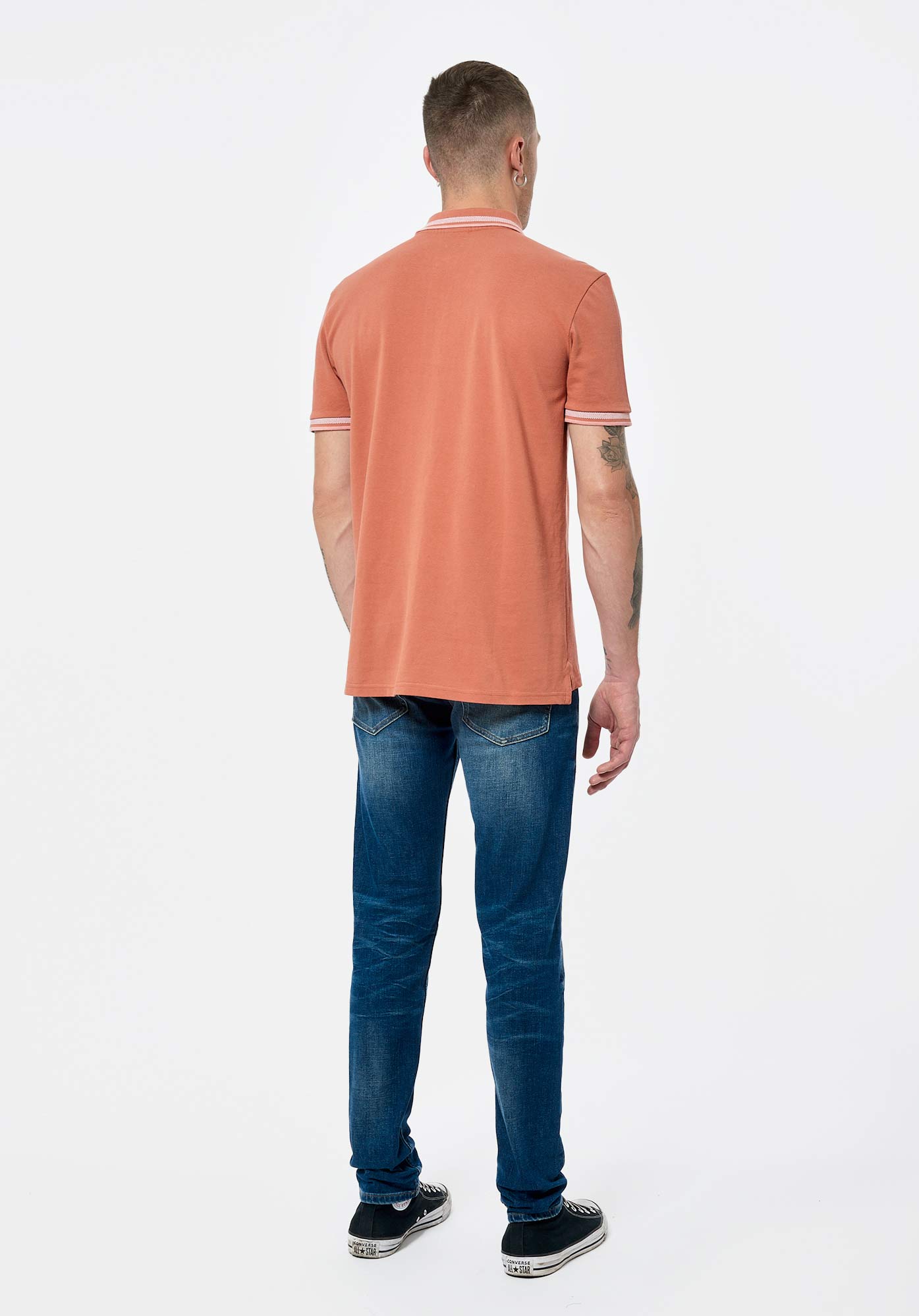 RAYOC  Polo orange Homme en 100% coton bio