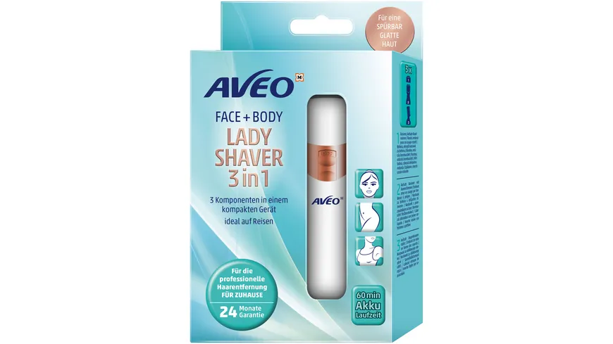 AVEO Ladyshaver 3 in 1 Face + Body