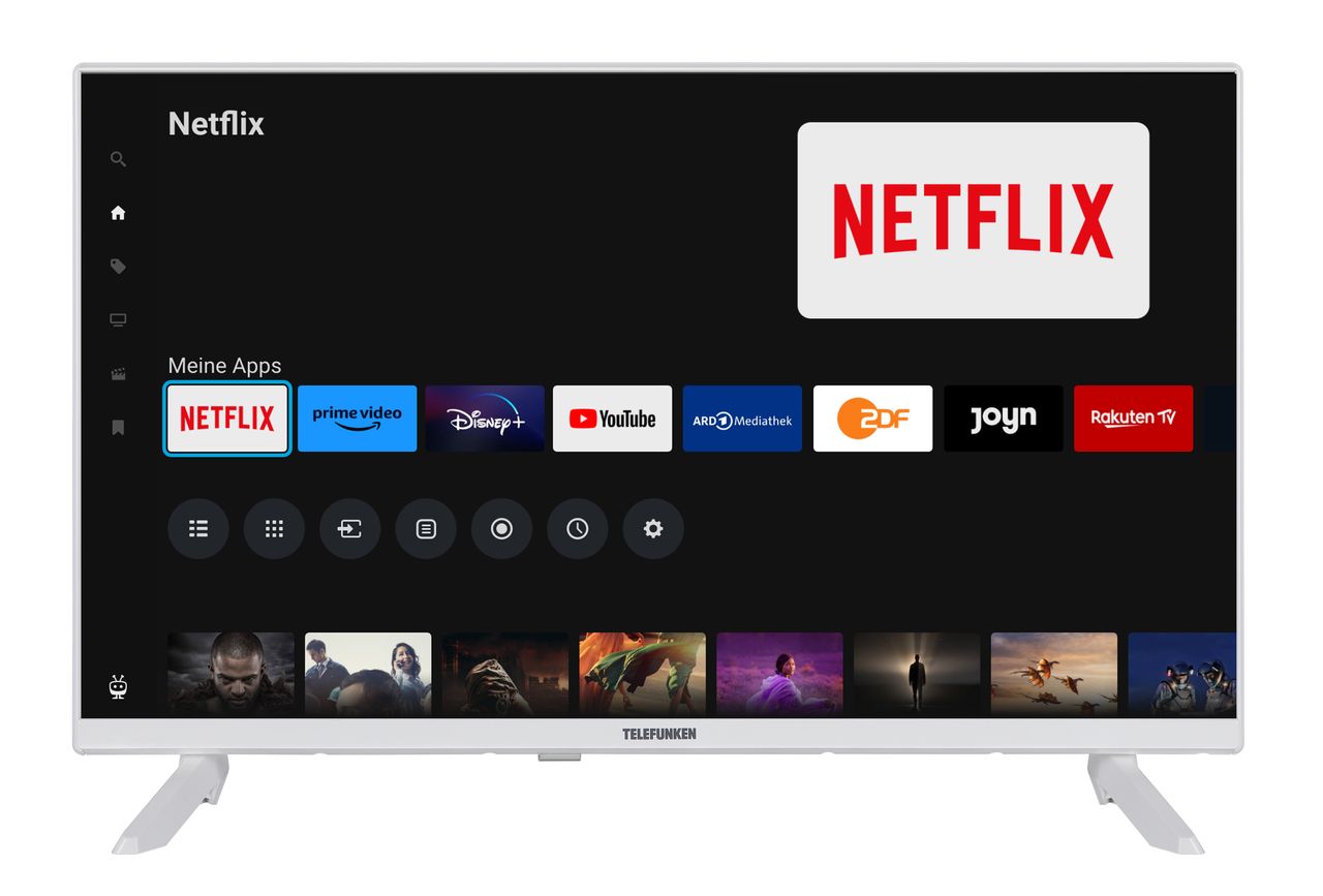 Telefunken XF32TO750S-W 32 Zoll Fernseher / Smart TV (Full HD, HDR, HD  6 Monate inkl.,Triple-Tuner)