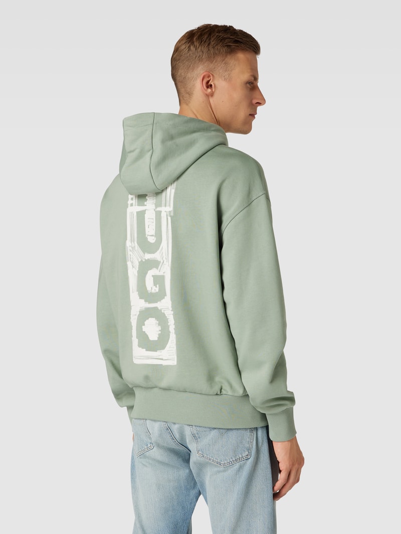 Hoodie mit Label-Detail Modell 'Diushi' in mint