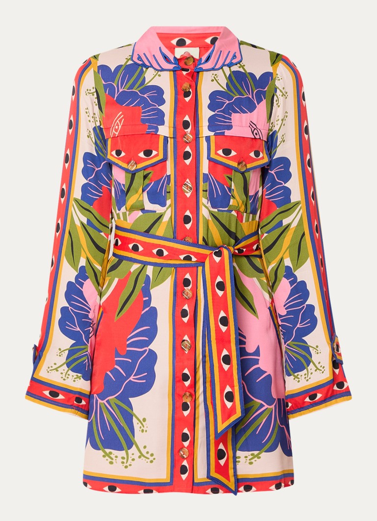 Robe-blouse Farm Rio Mini imprimée avec poches poitrine