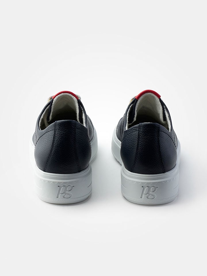 Paul Green Leder-Sneakers in Dunkelblau günstig kaufen