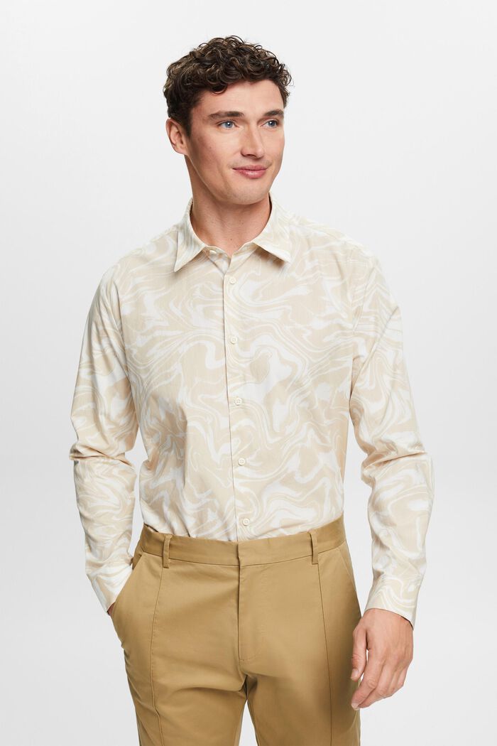 Hemd mit wellenförmigem Retro-Print