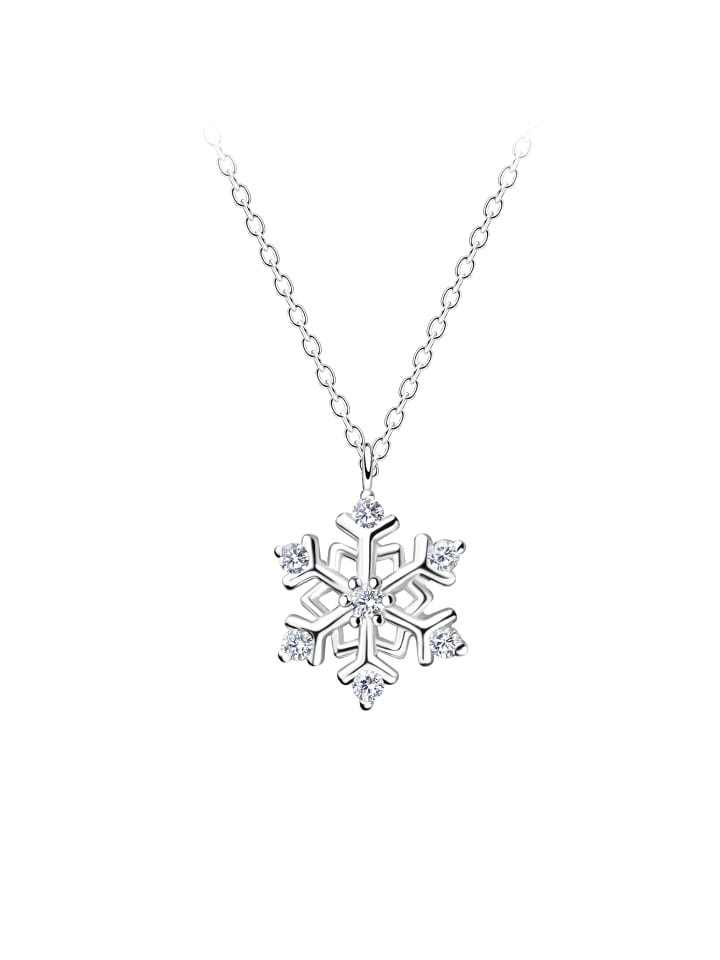 Alexander York Kette mit Anhänger SCHNEEFLOCKE Zirkonia in 925 Sterling Silber, 2-tlg. günstig kaufen onesize