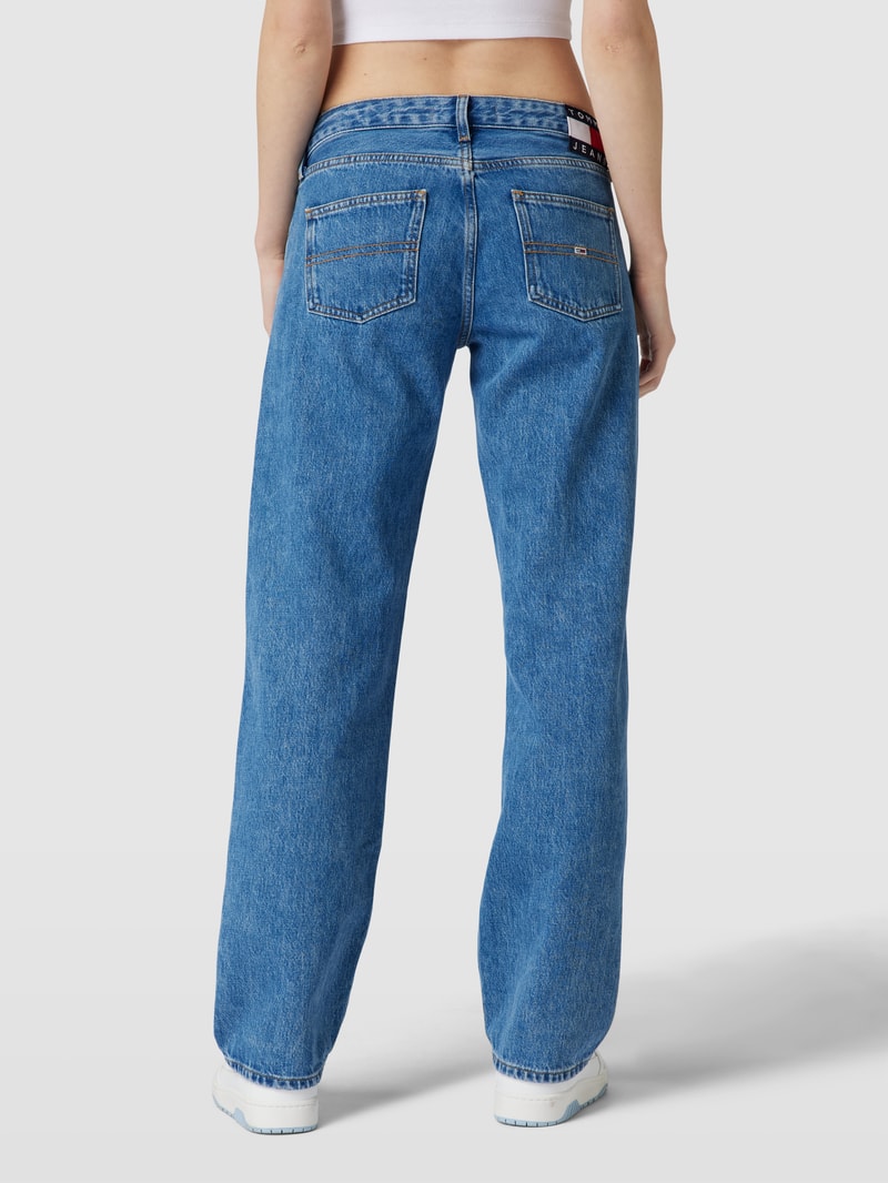 Jeans mit Label-Stitching Modell 'SOPHIE' in jeans