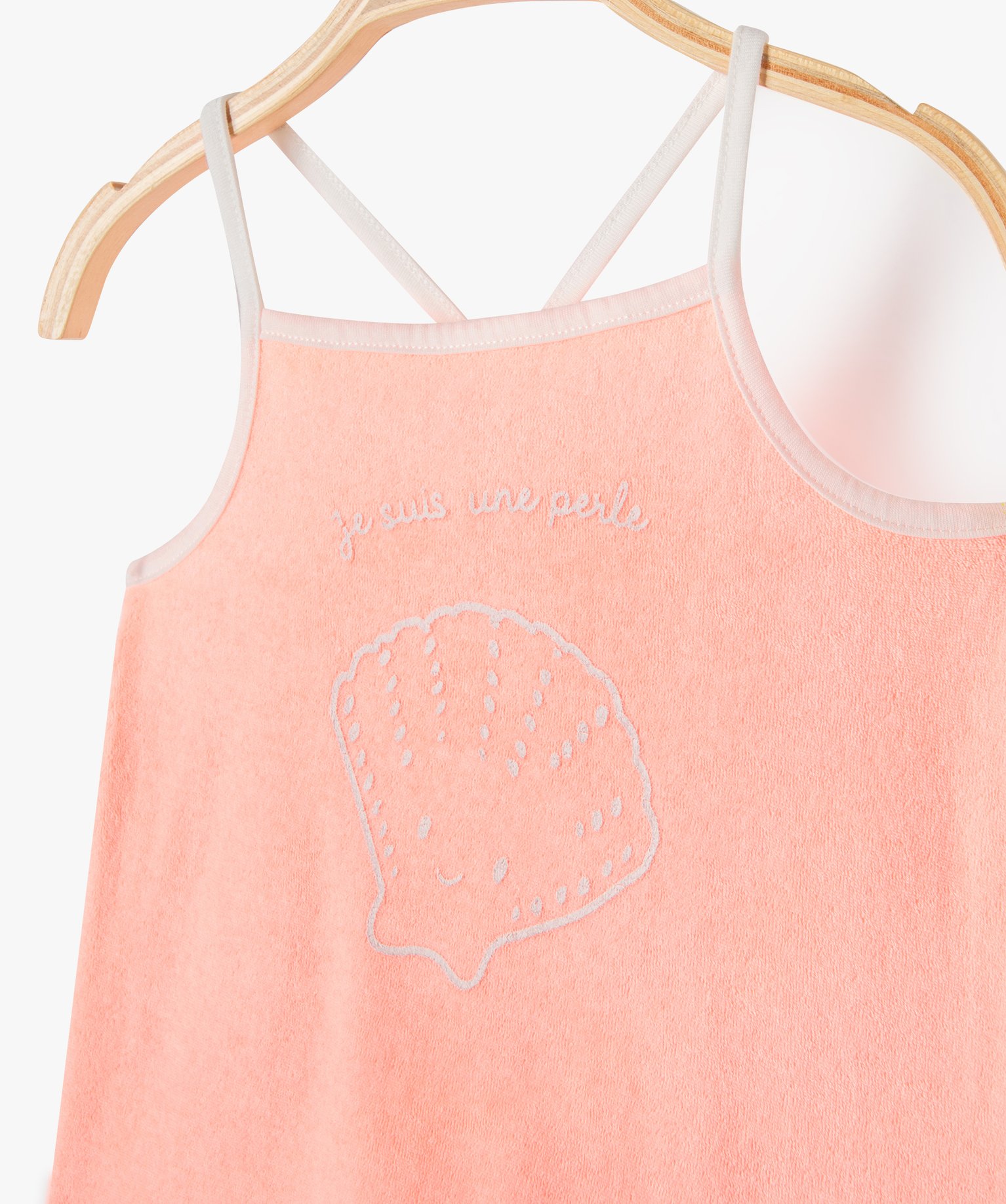 Ensemble bébé fille 2 pièces : short + débardeur en éponge rose | GEMO