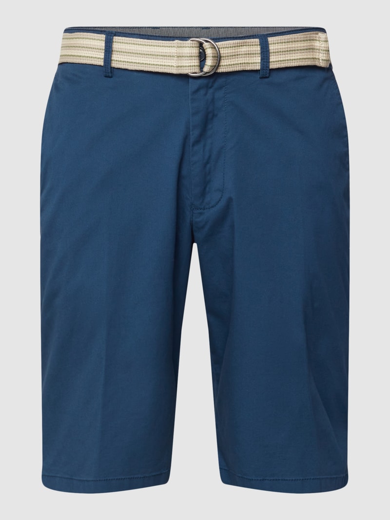 Bermudas mit Stoffgürtel in jeans