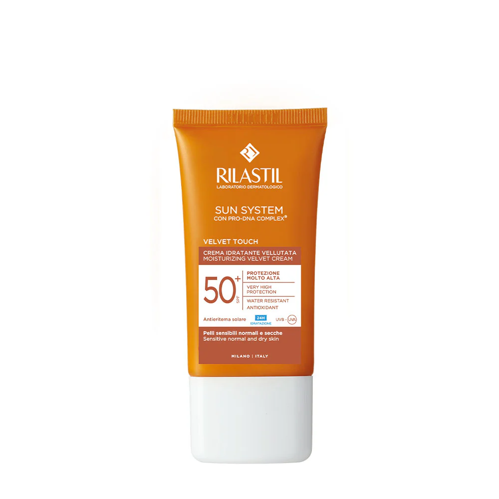 Sun System Velvet Touch SPF50+ - Højbeskyttelses solcreme til ansigtet.
