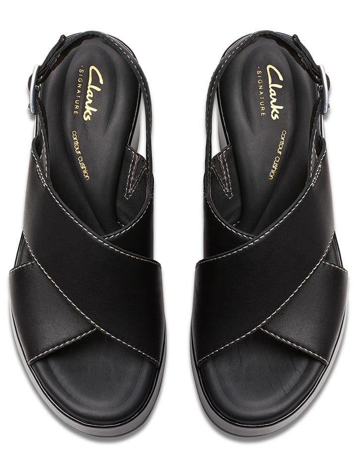 Clarks Leder-Keilsandaletten 