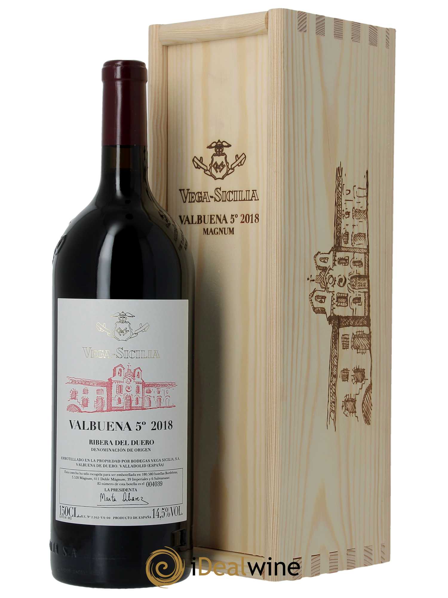 Ribera Del Duero DO Vega Sicilia Valbuena 5 ano Famille Alvarez  2018 - Lot de 1 Magnum