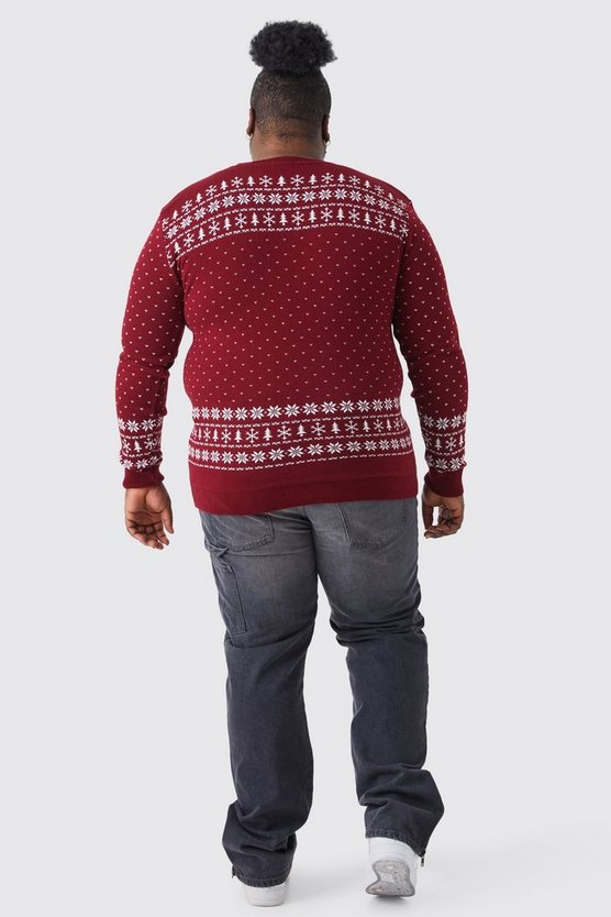 Plus Weihnachtspullover mit 99 Problems Print