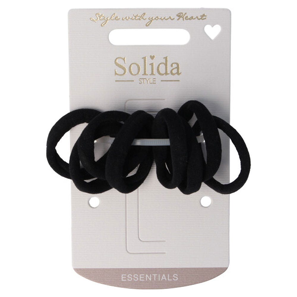 Solida Zopfabbinder metallfrei mini schwarz 8 Stk.