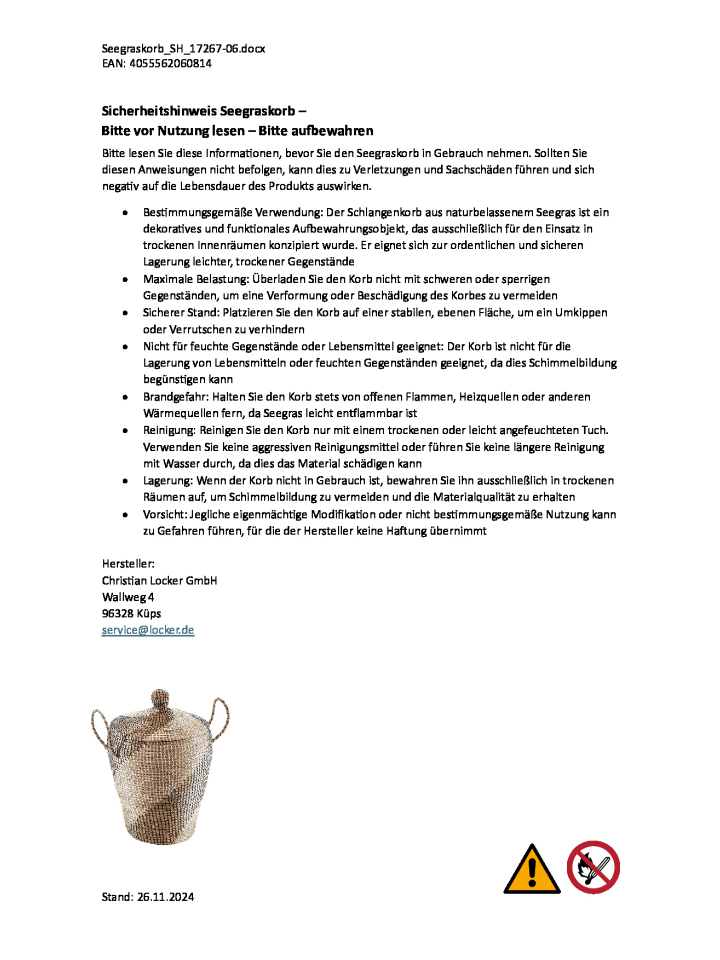 kobolo Wäschekorb SNAKEGRASS45 in Braun günstig kaufen onesize