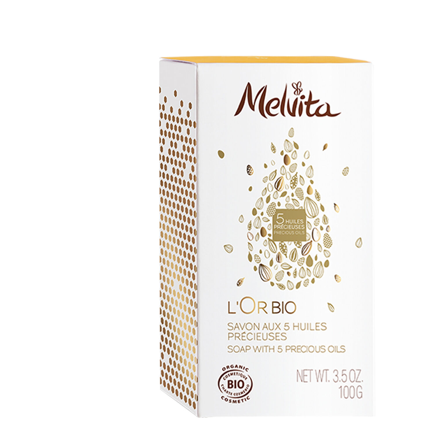 Melvita Savon aux 5 Huiles Précieuses L'Or Bio 100 g