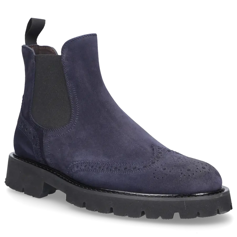 EN AVANT - Stiefel Blau 470-15 Veloursleder - blau