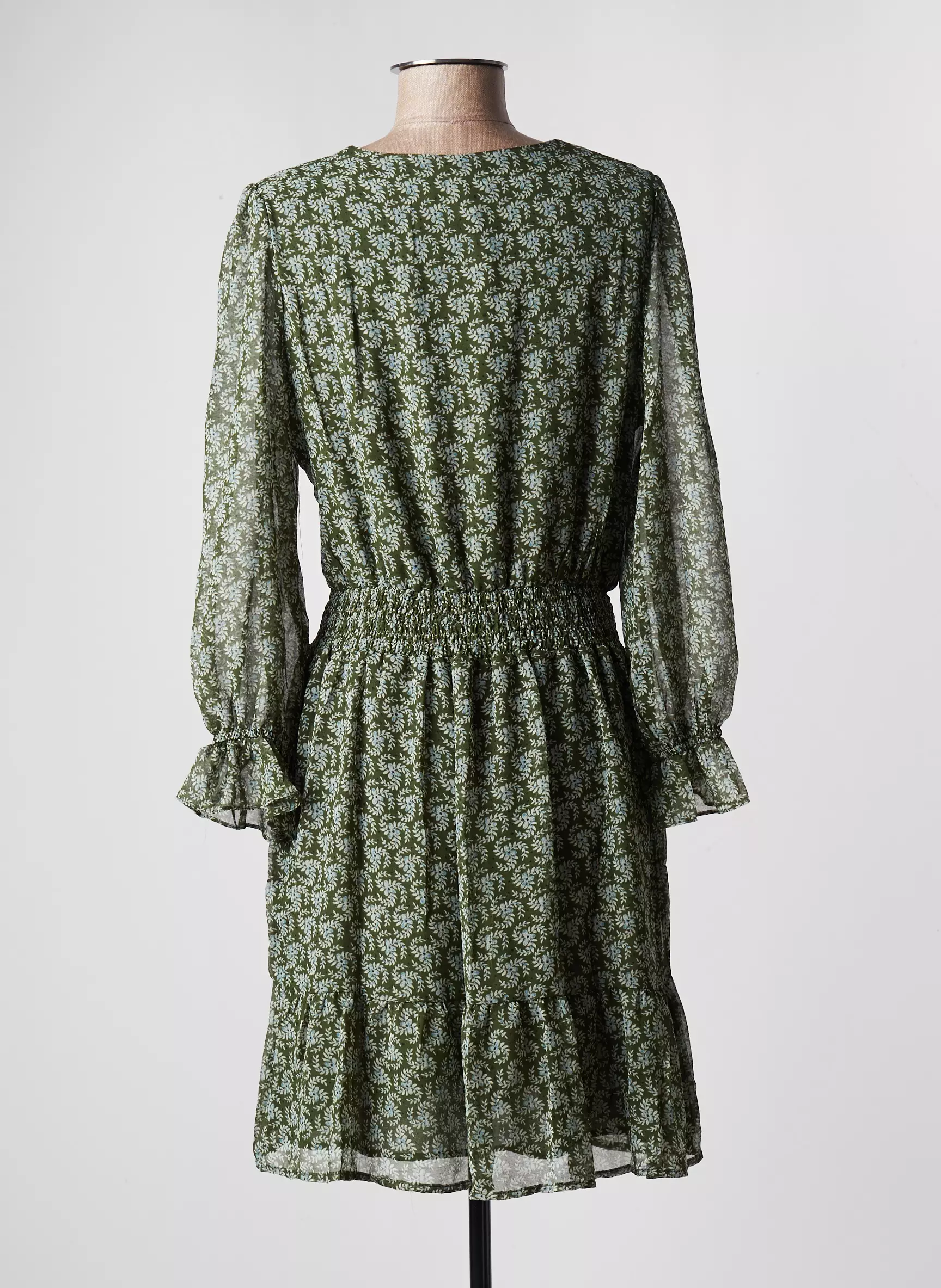 Charlior Robes Mi Longues Femme couleur vert