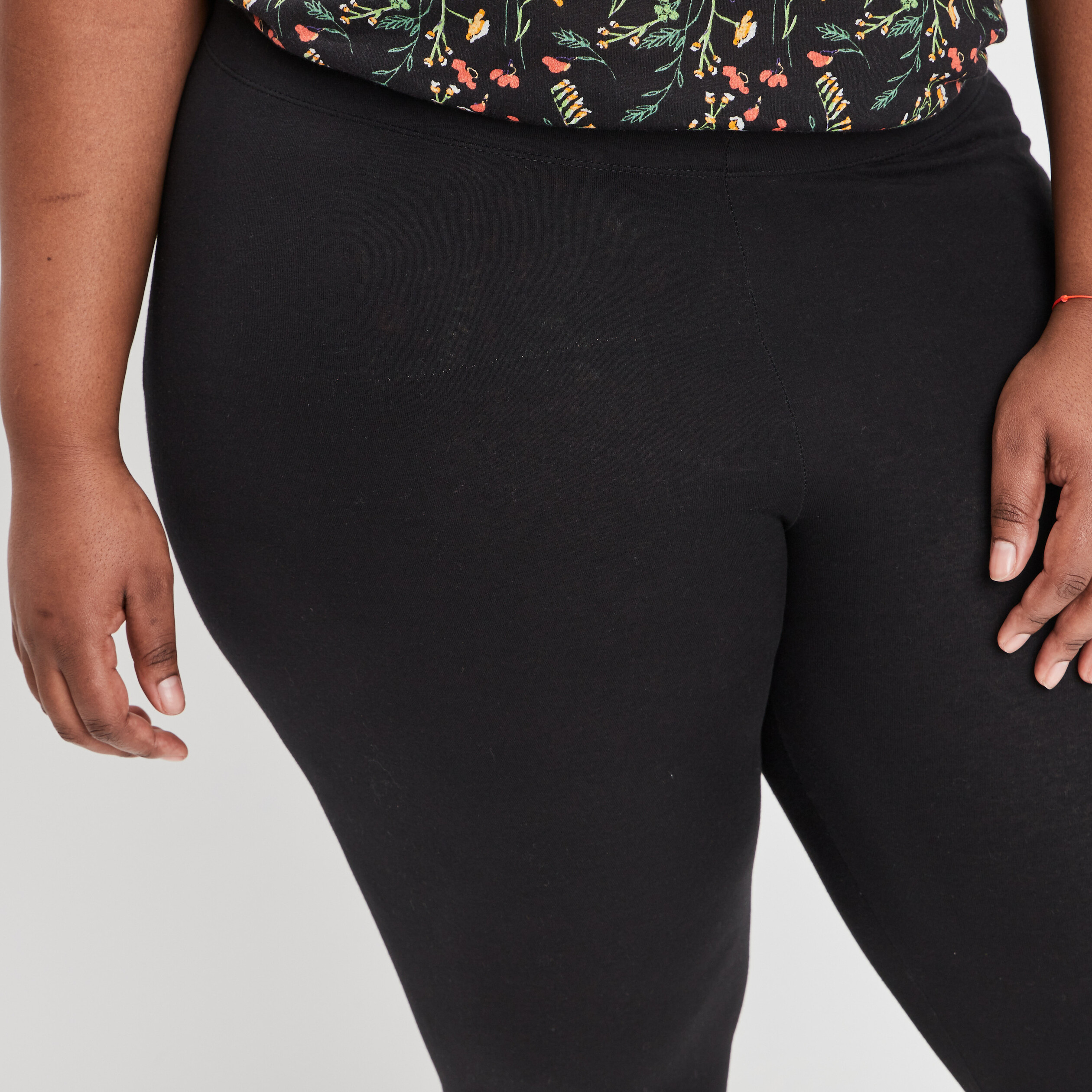 Leggings 7 8ème noir femme grande taille | La Halle