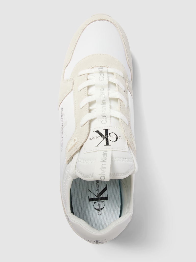 Sneaker mit Label-Detail Modell 'RUNNER SOCK' in pastellgelb meliert